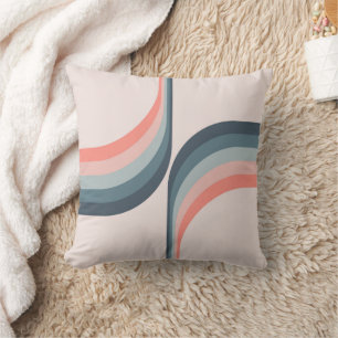 Coussin Arcs colorés de style rétro
