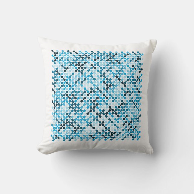 Coussin Arctic Flow – Blue Rhythm (Recto)