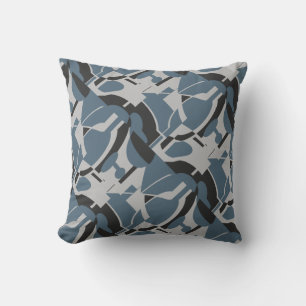 Coussin Ardoise Bleu Gris Noir Diagone MCM Regarder Art Im