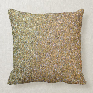 Coussin "ARGENT ET OR" Argent gris Brown Gold Abstrait