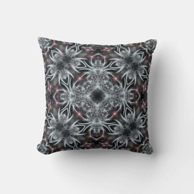 Coussin Argent Imaginaire Fractal Art géométrique Jumbo Cu (Recto)