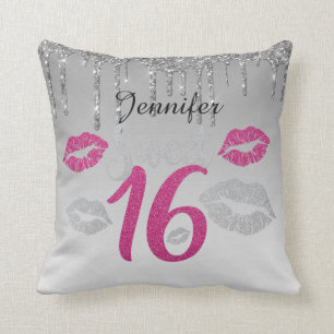 Coussin Argent personnalisé du bonbon 16