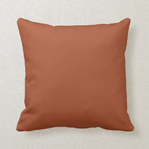 Coussin Argile Brown foncée en terre cuite Couleur solide