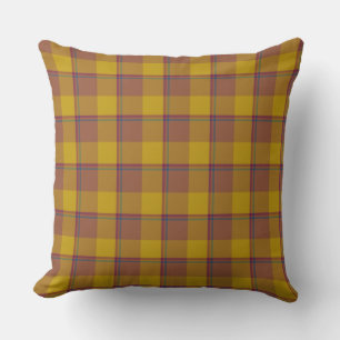 Coussin Argile de potier et plaid pizza marron doré