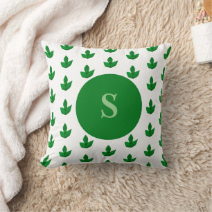 Coussin Argile moderne rétro cool vert motif