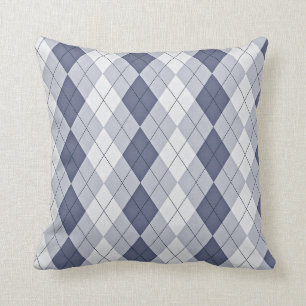 Coussin Argyle Gris Bleu