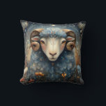 Coussin Aries Ram Zodiac Astrology Celestial Birthday<br><div class="desc">This stunning art work depicts a ram,  the symbol for the zodiac sign of Aries. It has a celestial,  magical,  fantasy feel to it. AI assisted graphic purchased with commercial use.  Artwork:  RedHeronLighthouse</div>