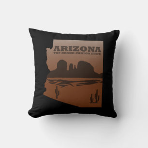 Coussin Arizona carte Grand Canyon paysage