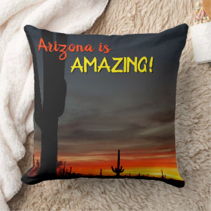 Coussin "Arizona is Amazing !" Cactus Sunset Sonoran
