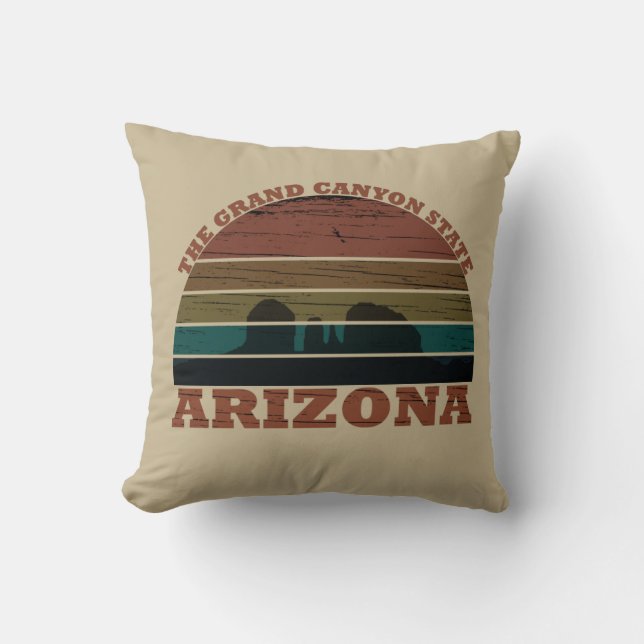 Coussin Arizona sedona Grand canyon paysage rétro (Recto)