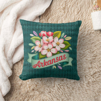 Coussin Arkansas State Flowers Emblem