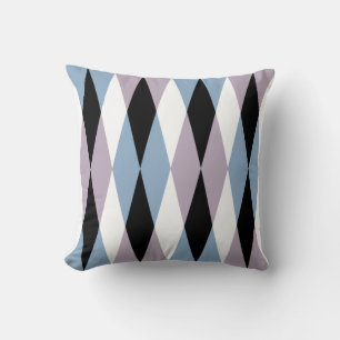 Coussin Arlequin Diamond Motif - Bleu et Dusty Lilac