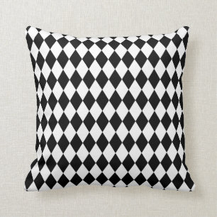 Coussin Arlequin noir et blanc
