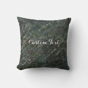 Coussin Armée verte et argentée Camo Paillettes Élégant Gl