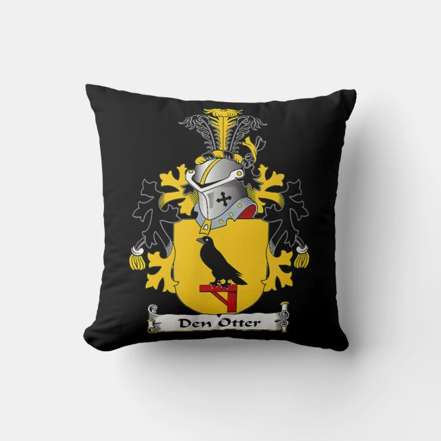 Coussin Armoiries de Den Otter - Armoiries de la famille (Recto)