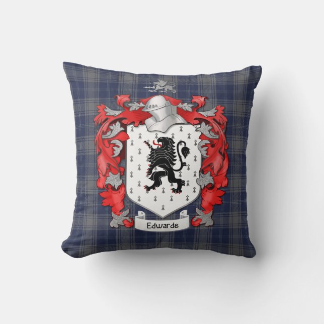 Coussin Armoiries de la famille Edwards - Pays de Galles (Recto)