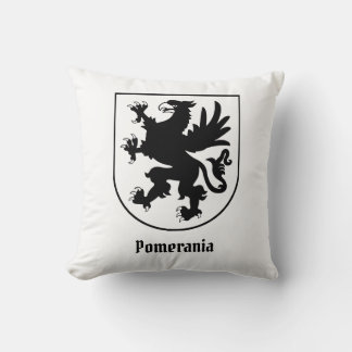 Coussin Armoiries de Poméranie Noir et Blanc Héraldique