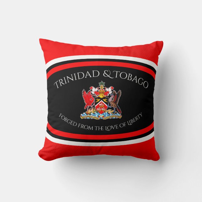 Coussin Armoiries de Trinité-et-Tobago à motif de points r (Recto)