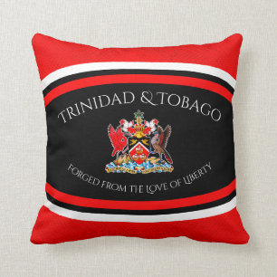 Coussin Armoiries de Trinité-et-Tobago à motif de points r