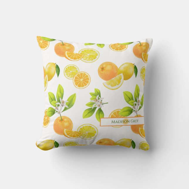 Coussin Arômes d'agrumes Oranges et citrons Patten (Recto)