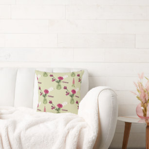 Coussin Arrangement de fleurs exotiques dans un verre