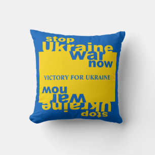Coussin Arrêtez la guerre en Ukraine maintenant - Victoire