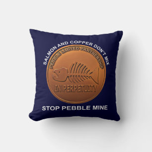 Coussin Arrêtez la mine de galets - Pebble Mine Penny