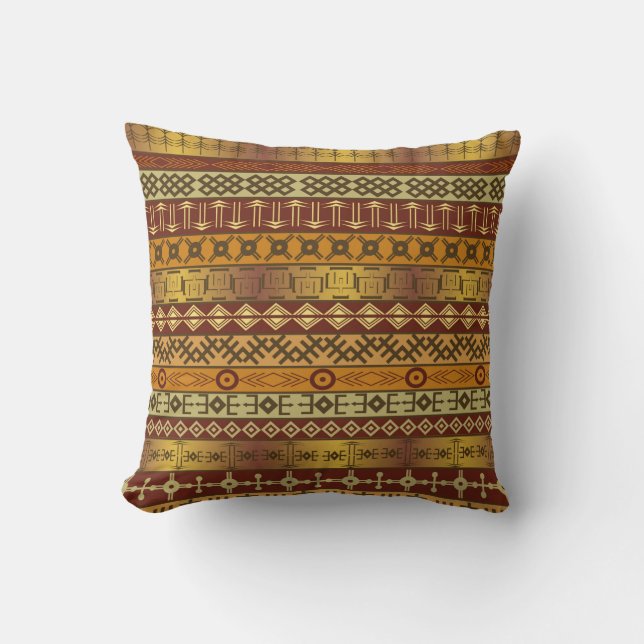 Coussin Arrière - plan à motifs ethniques africains (Recto)
