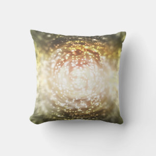 Coussin arrière - plan abstrait de flou or, avec boke déco