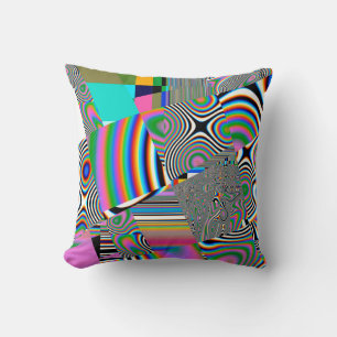 Coussin Arrière - plan abstrait dynamique. Motif coloré. G