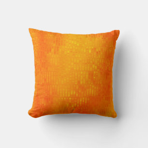 Coussin Arrière - plan abstrait en mosaïque orange brillan