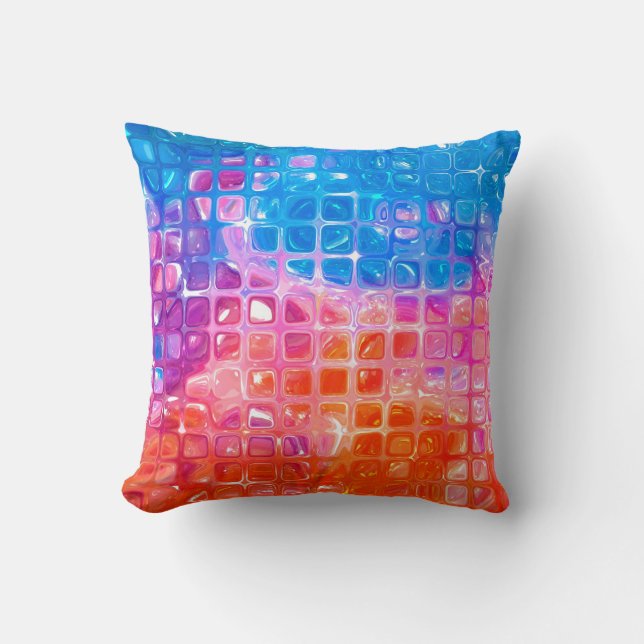 Coussin arrière - plan abstrait.mosaïque multicolore (Recto)
