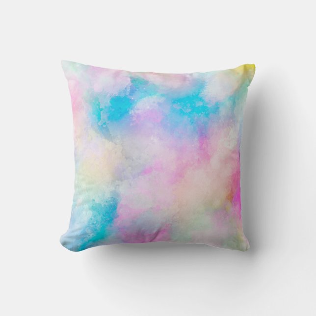 Coussin Arrière - plan art aquarelle abstraite (Recto)