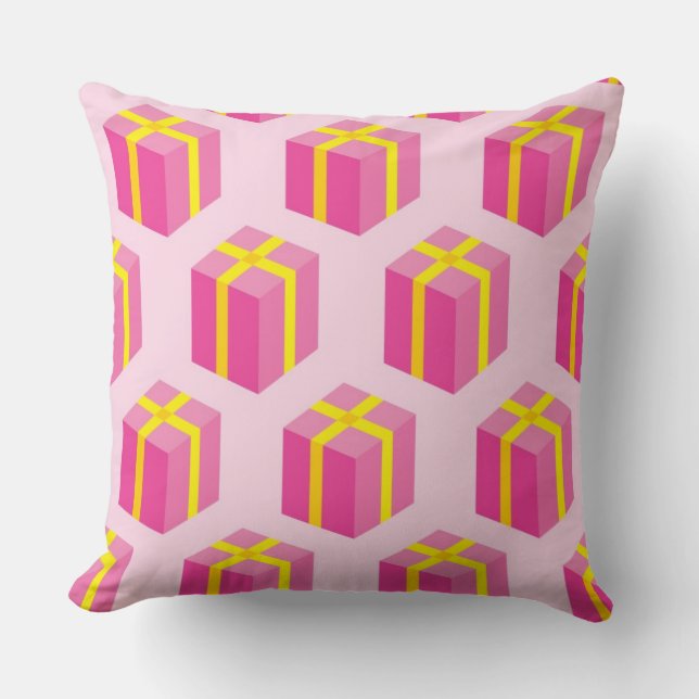 Coussin Arrière - plan avec des cadeaux (Recto)