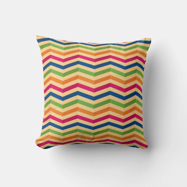Coussin Arrière - plan avec des rayures dans rétro (Recto)