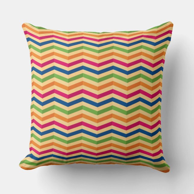 Coussin Arrière - plan avec des rayures dans rétro (Recto)