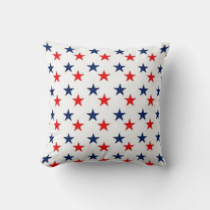 Coussin ARRIÈRE - PLAN BLANC, BLANC & BLEUE Stars USA