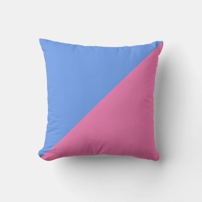 Coussin Arrière - plan bleu clair et rose (Recto)