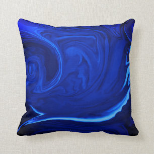 Coussin arrière - plan bleu Cobalt Texté à la main