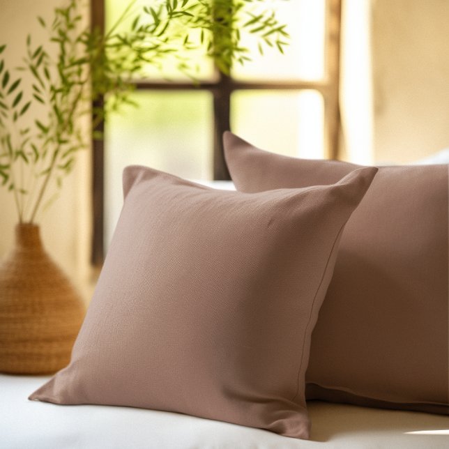 Coussin Arrière - plan Brown Mocha personnalisé simple (Créateur téléchargé)