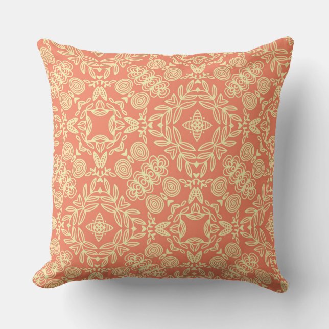 Coussin Arrière - plan chaud lumineux dans le style (Recto)