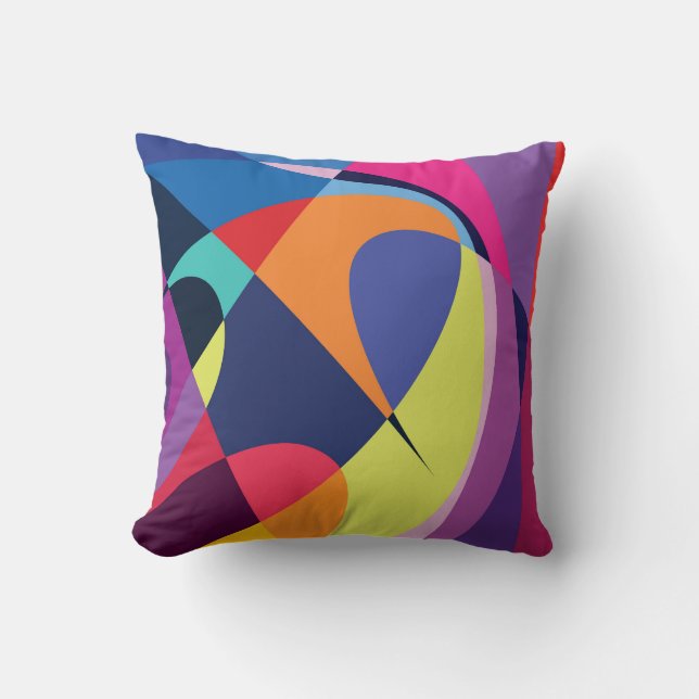 Coussin Arrière - plan coloré Abstrait style fluid (Recto)