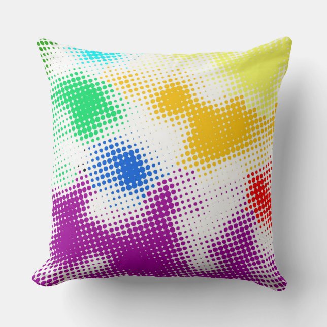 Coussin Arrière - plan coloré tramé aléatoire (Recto)