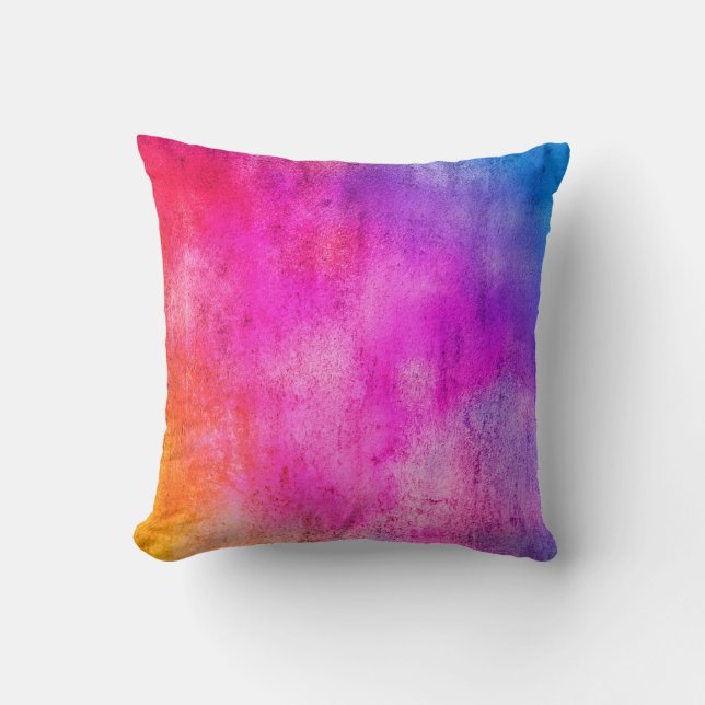 Coussin Arrière - plan couleur. Grunge rouge bleu et jaune (Recto)