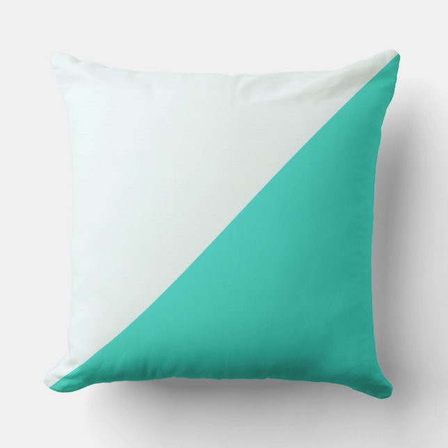 Coussin Arrière - plan couleur solide turquoise et azur br (Recto)