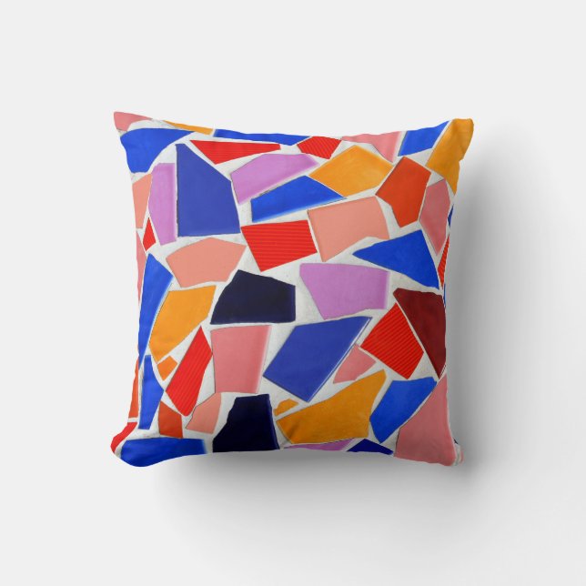 Coussin Arrière - plan de carreaux Abstraits colorés (Recto)