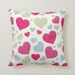Coussin Arrière - plan de coeurs