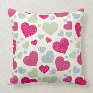 Coussin Arrière - plan de coeurs