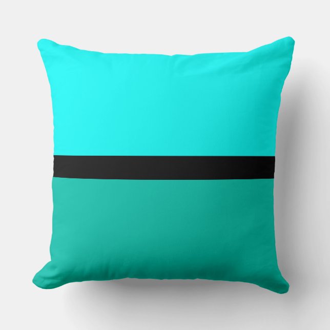 Coussin Arrière - plan de couleur solide Aqua & Amazonite (Recto)
