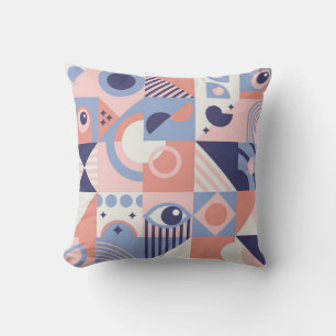 Coussin Arrière - plan de formes géométriques carrés. Esth